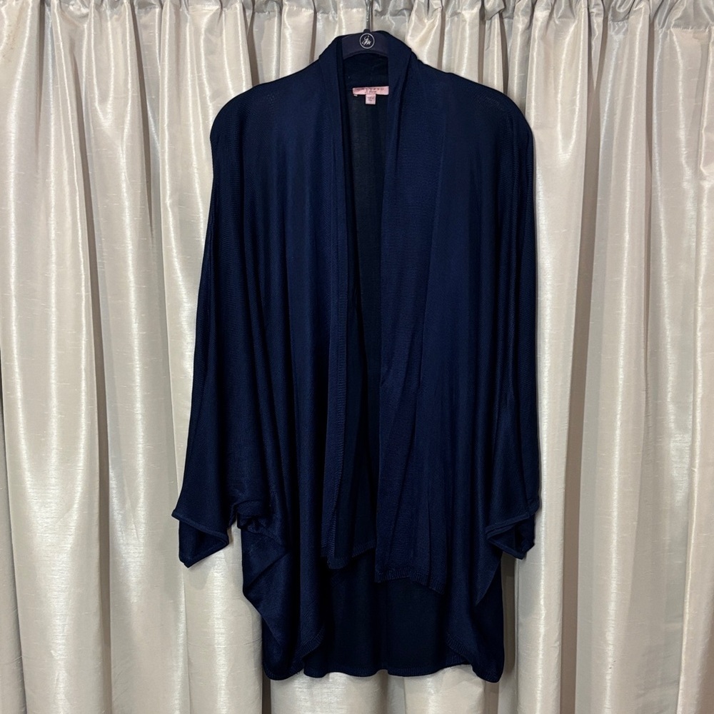 Calypso St. Barth Deep Blue Women's cardigan wrap, travel, holiday, one size